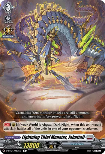 Lightning Thief Monster, Jabattail