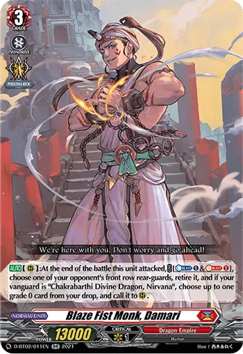Blaze Fist Monk, Damari