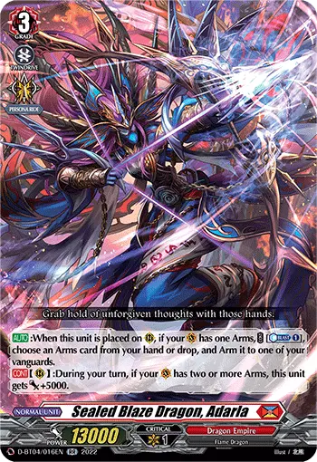 Sealed Blaze Dragon, Adarla