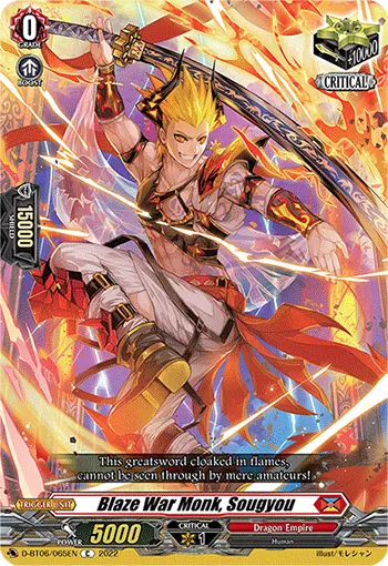 Blaze War Monk, Sougyou
