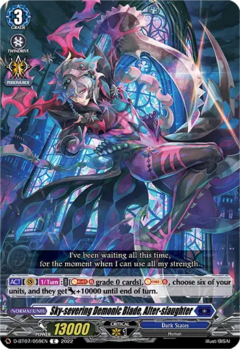 Sky-severing Demonic Blade, Alter-slaughter