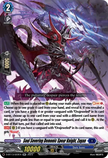 Soul Severing Demonic Spear Knight, Zagan