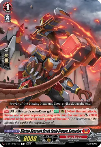 Blazing Heavenly Break Equip Dragon, Kalmodak