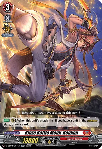 Blaze Battle Monk, Koukan