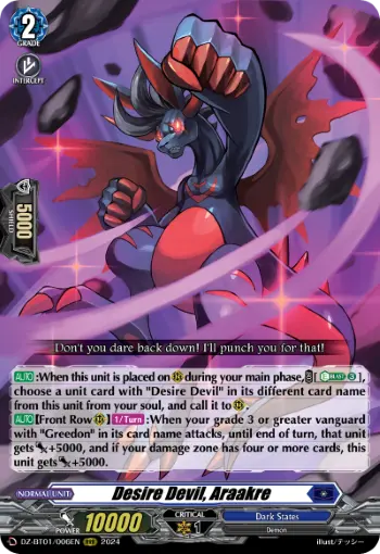 Desire Devil, Araakre