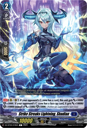 Strike Streaks Lightning, Shadian