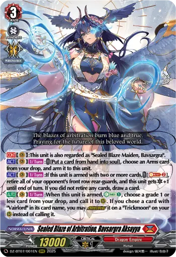 Sealed Blaze of Arbitration, Bavsargra Aksayya
