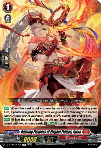 Dancing Princess of Elegant Flames, Faren