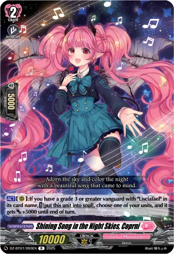 Shining Song in the Night Skies, Coprni