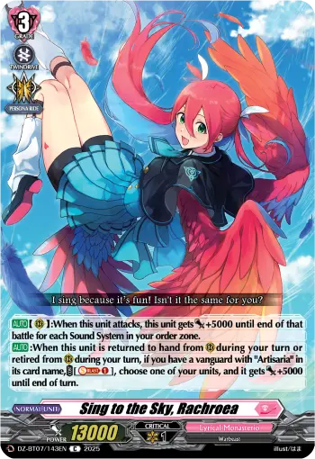 Sing to the Sky, Rachroea