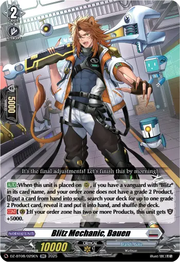Blitz Mechanic, Bauen