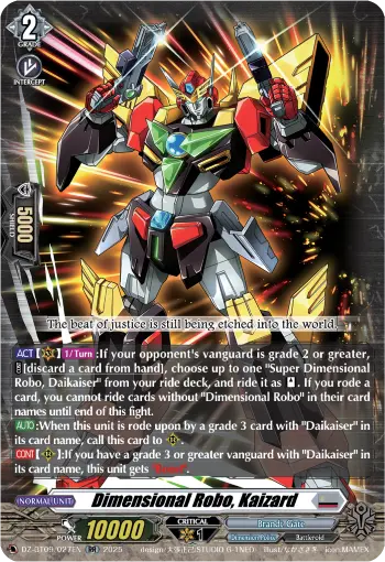 Dimensional Robo, Kaizard