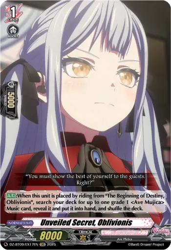 Unveiled Secret, Oblivionis