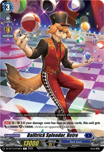 Balltrick Splendor, Retre