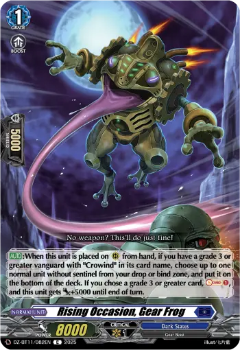 Rising Occasion, Gear Frog