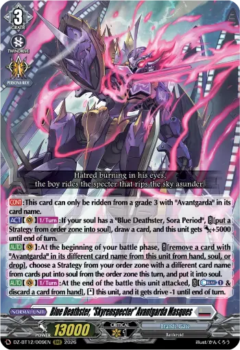 Blue Deathster, "Skyrenspecter" Avantgarda Masques