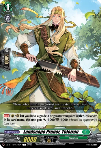 Landscape Pruner, Toleiran