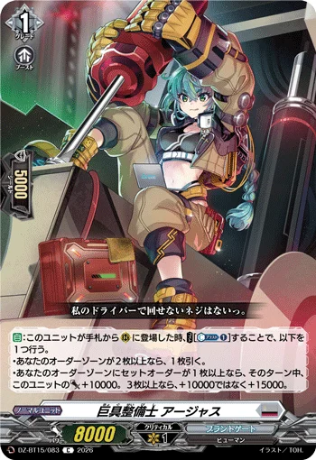 Giant Tool Mechanic, Arjas
