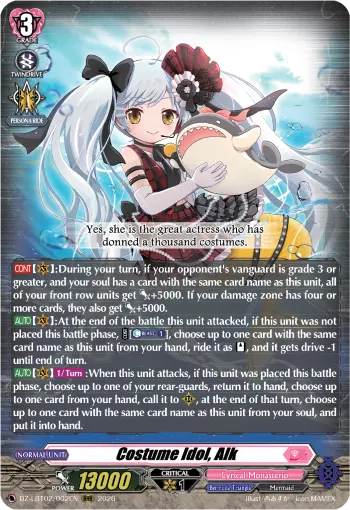 Costume Idol, Alk