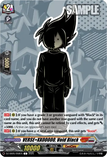 VERSE=XX00000, Void Black